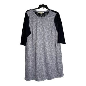 California Gypsy Blue Raglan 3/4 Sleeve Knee-Length Dress EUC BOX23